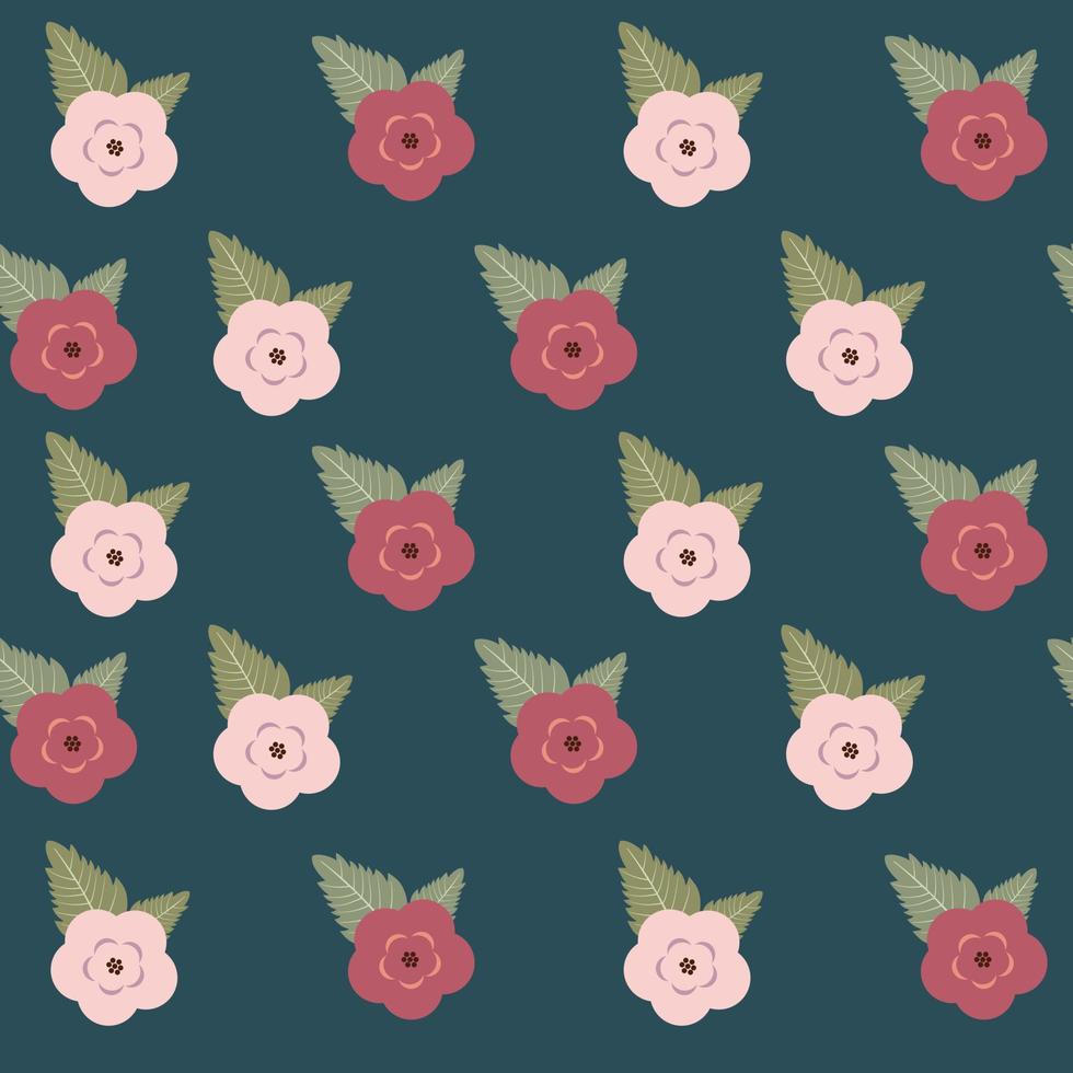 senza soluzione di continuità Rose fiorista modello nel rosso e rosa colori vettore illustrazione. adatto per tessuto, sfondo, carta, tessile, stazionario