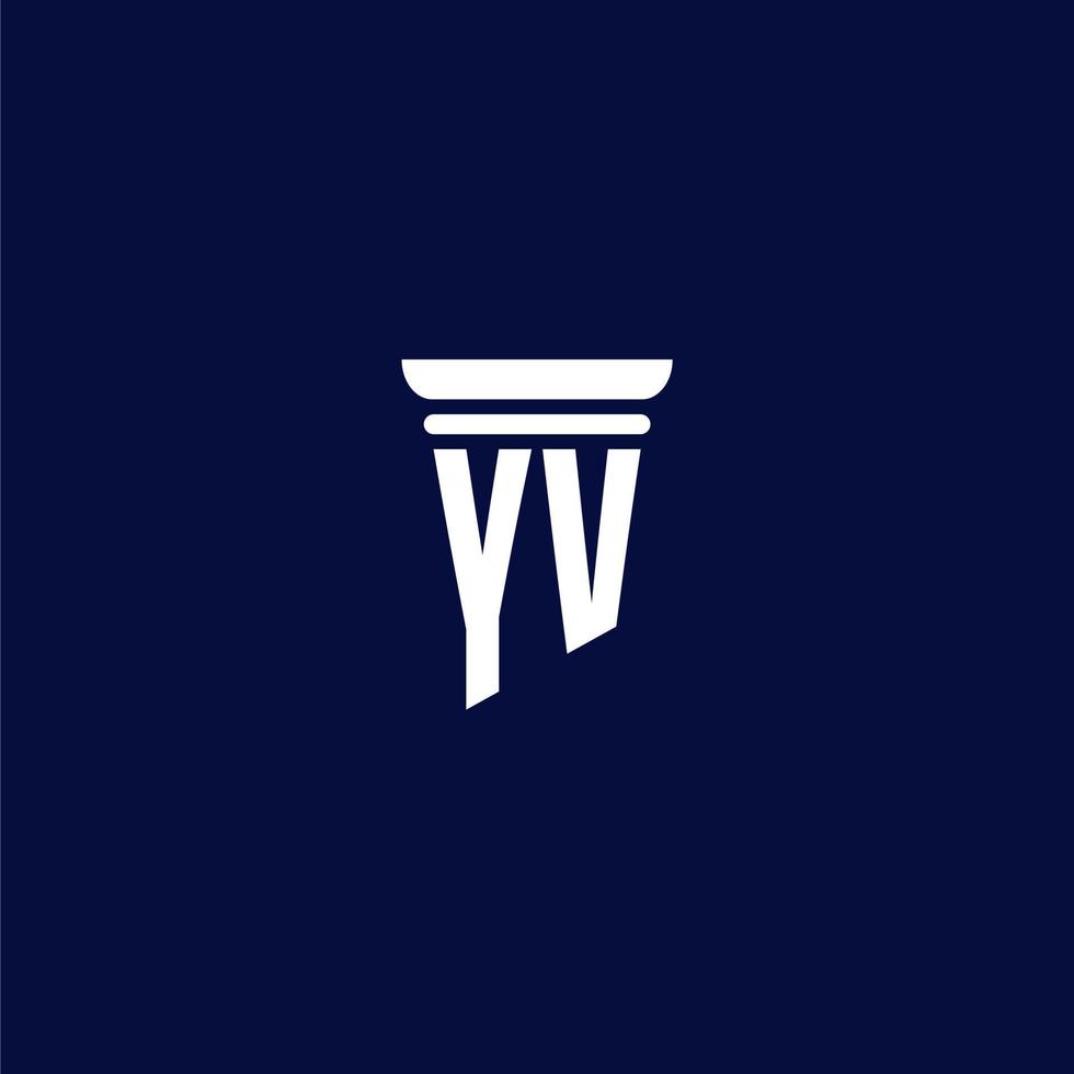yv iniziale monogramma logo design per legge azienda vettore