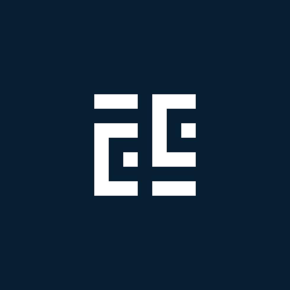 cc iniziale monogramma logo con geometrico stile vettore