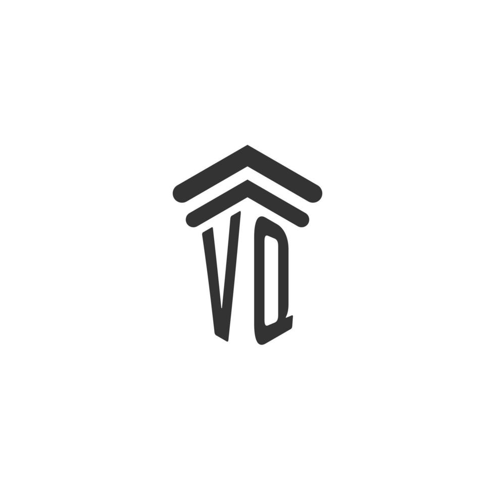 vq iniziale per legge azienda logo design vettore