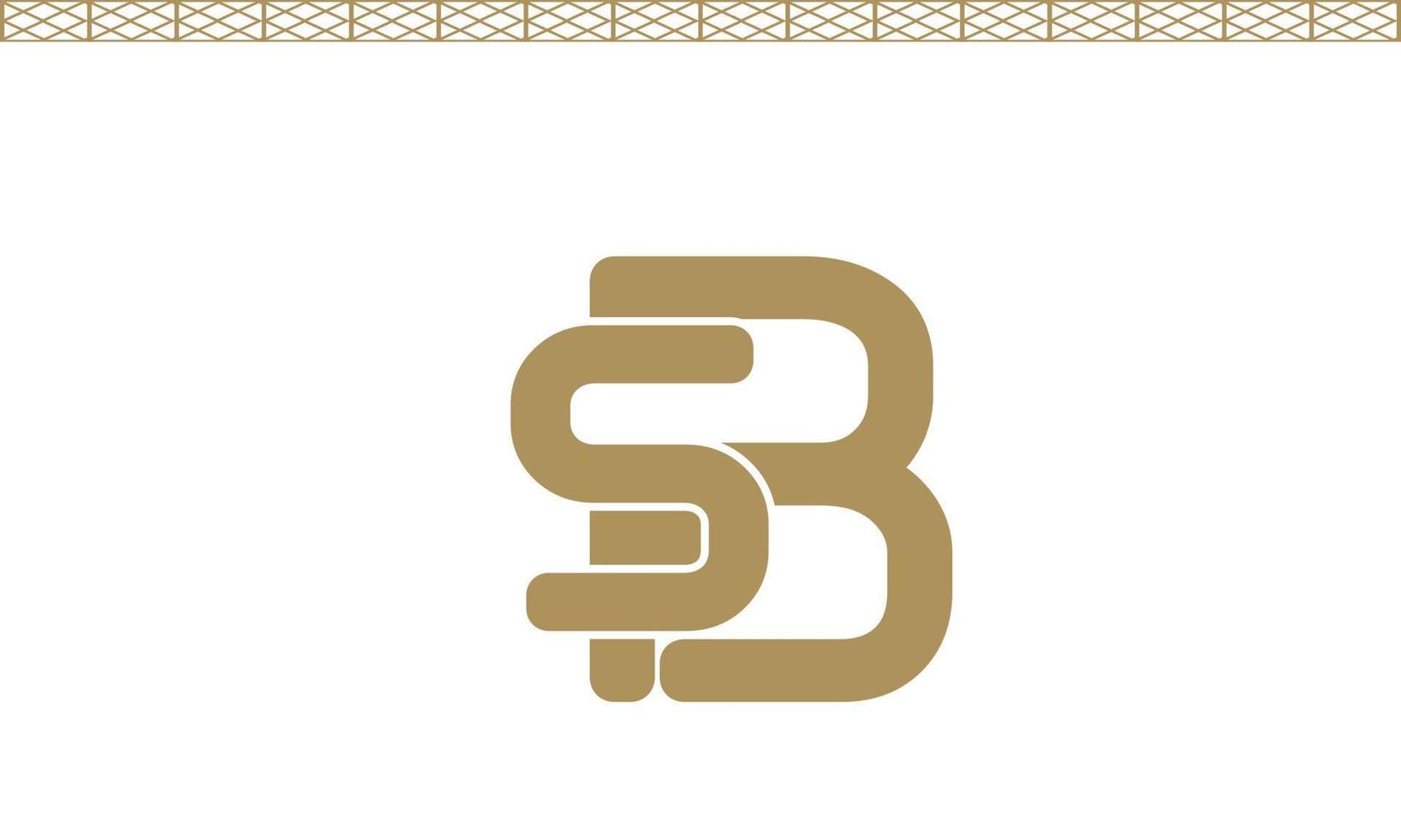 alfabeto lettere iniziali monogramma logo sb, bs, s e b vettore