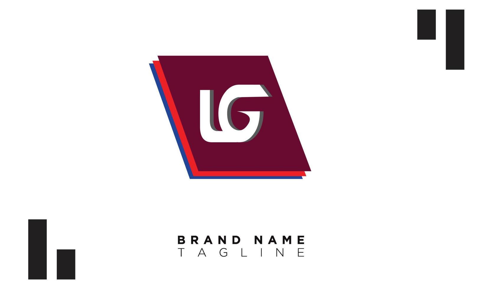 alfabeto lettere iniziali monogramma logo lg, gl, l e g vettore