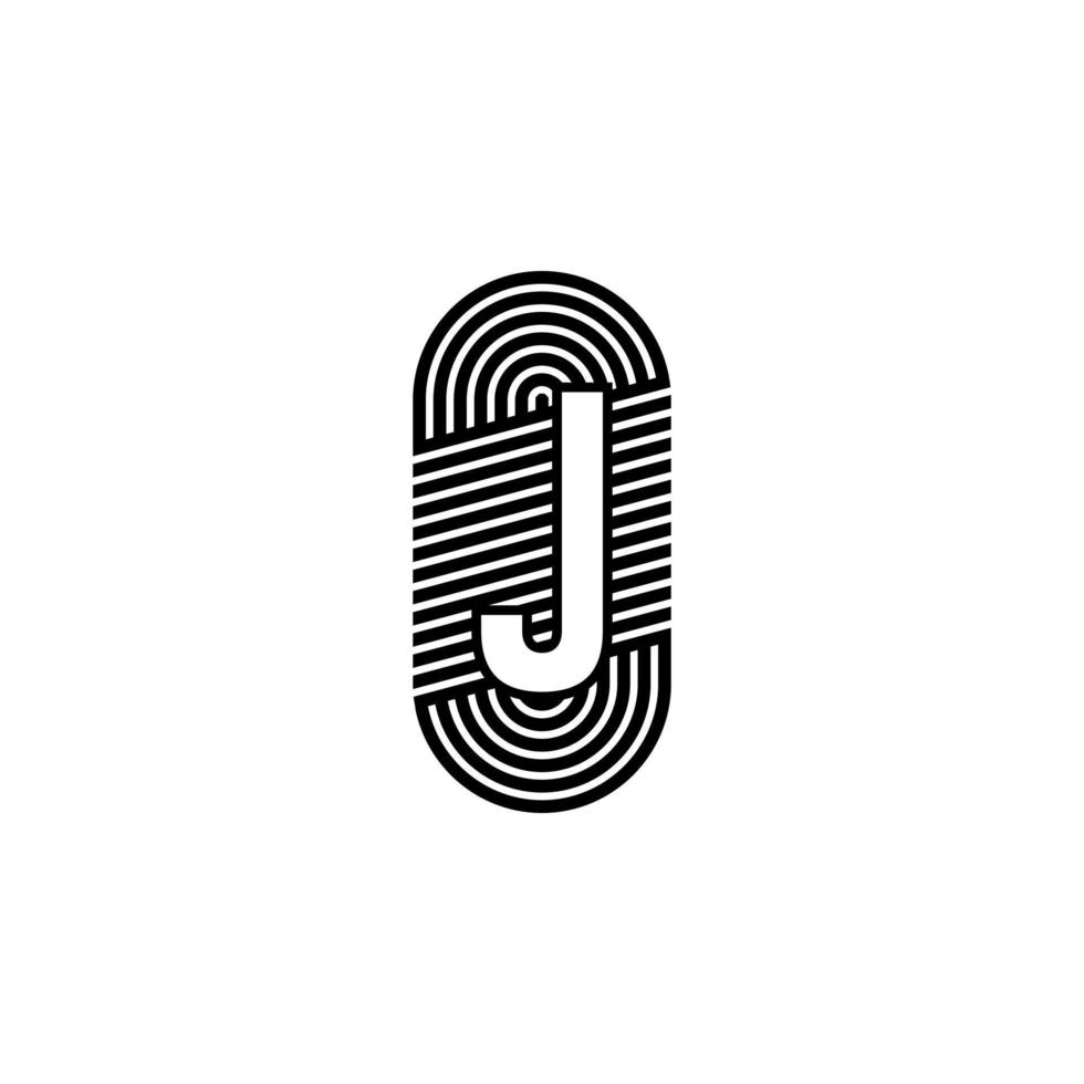 semplice nero moderno lettera j logotipo design concetto vettore