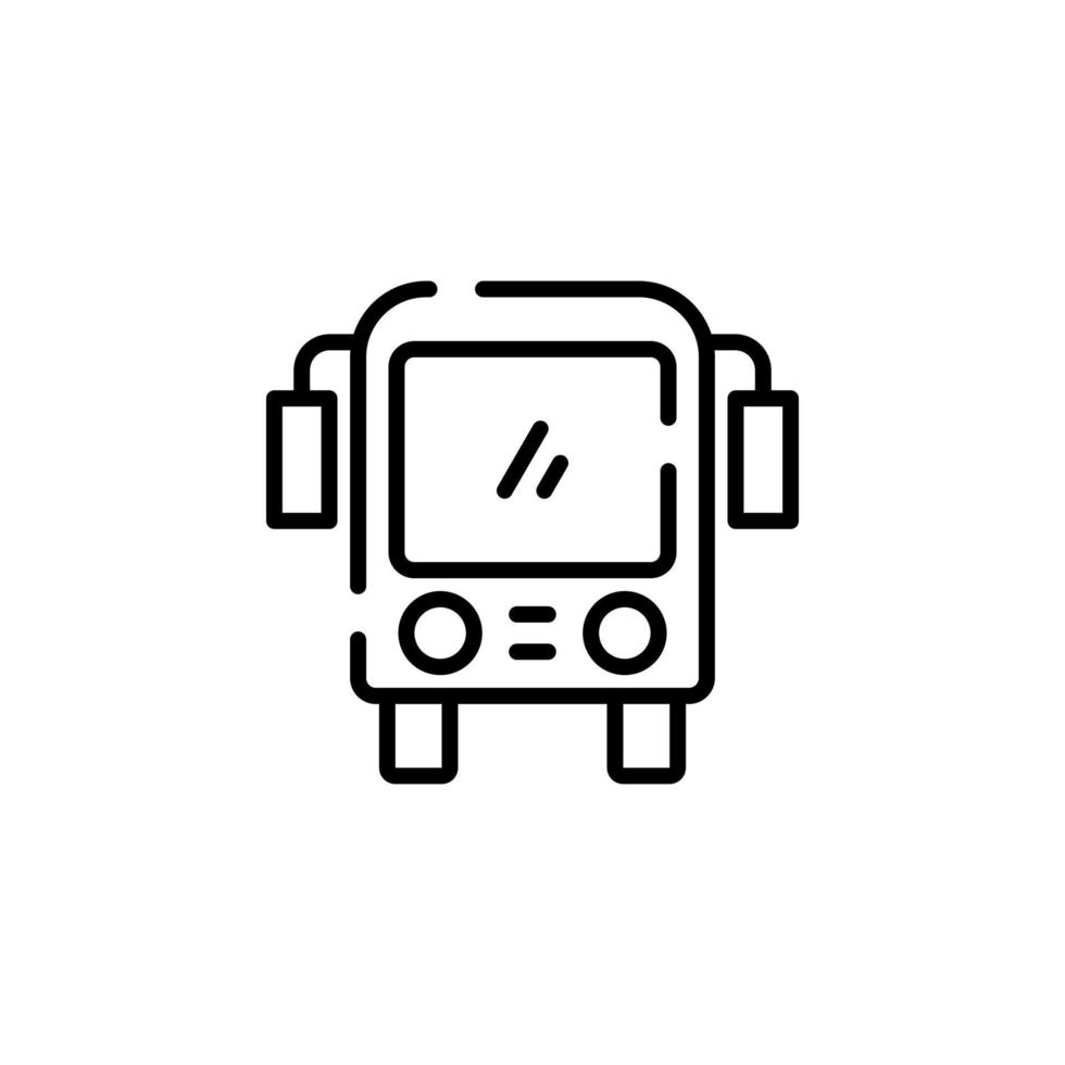 autobus, autobus, pubblico, mezzi di trasporto tratteggiata linea icona vettore illustrazione logo modello. adatto per molti scopi.