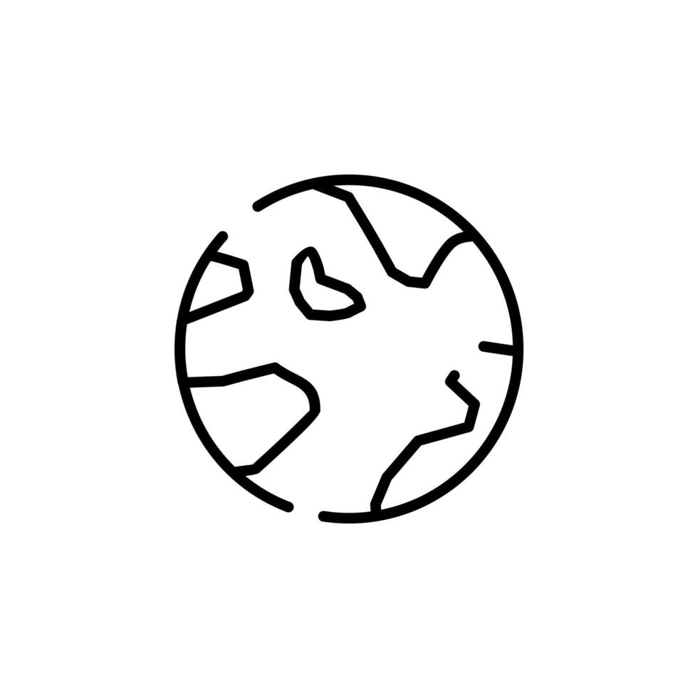 mondo, terra, globale tratteggiata linea icona vettore illustrazione logo modello. adatto per molti scopi.