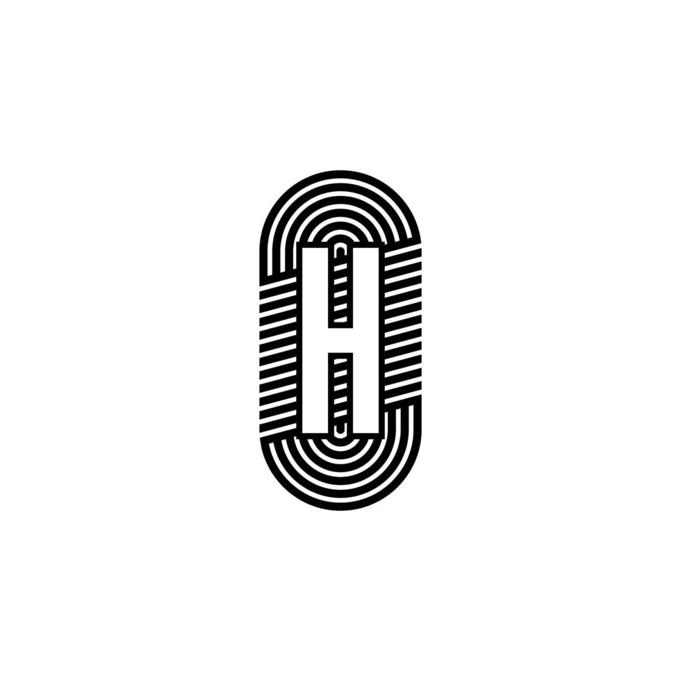 semplice nero moderno lettera h logotipo design concetto vettore