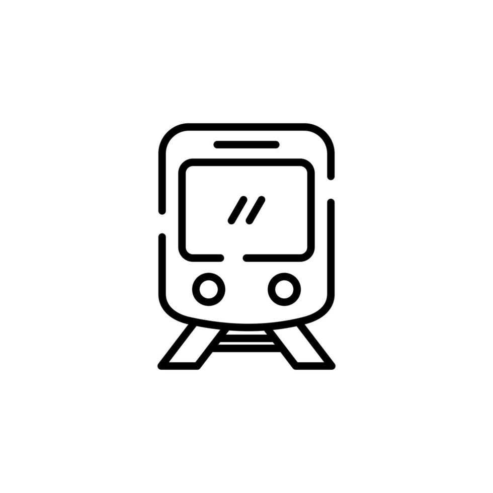 treno, locomotiva, trasporto tratteggiata linea icona vettore illustrazione logo modello. adatto per molti scopi.