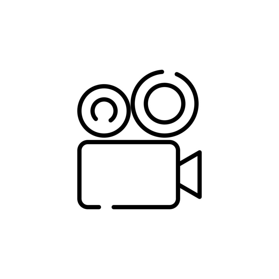 video, giocare a, film, giocatore, film tratteggiata linea icona vettore illustrazione logo modello. adatto per molti scopi.