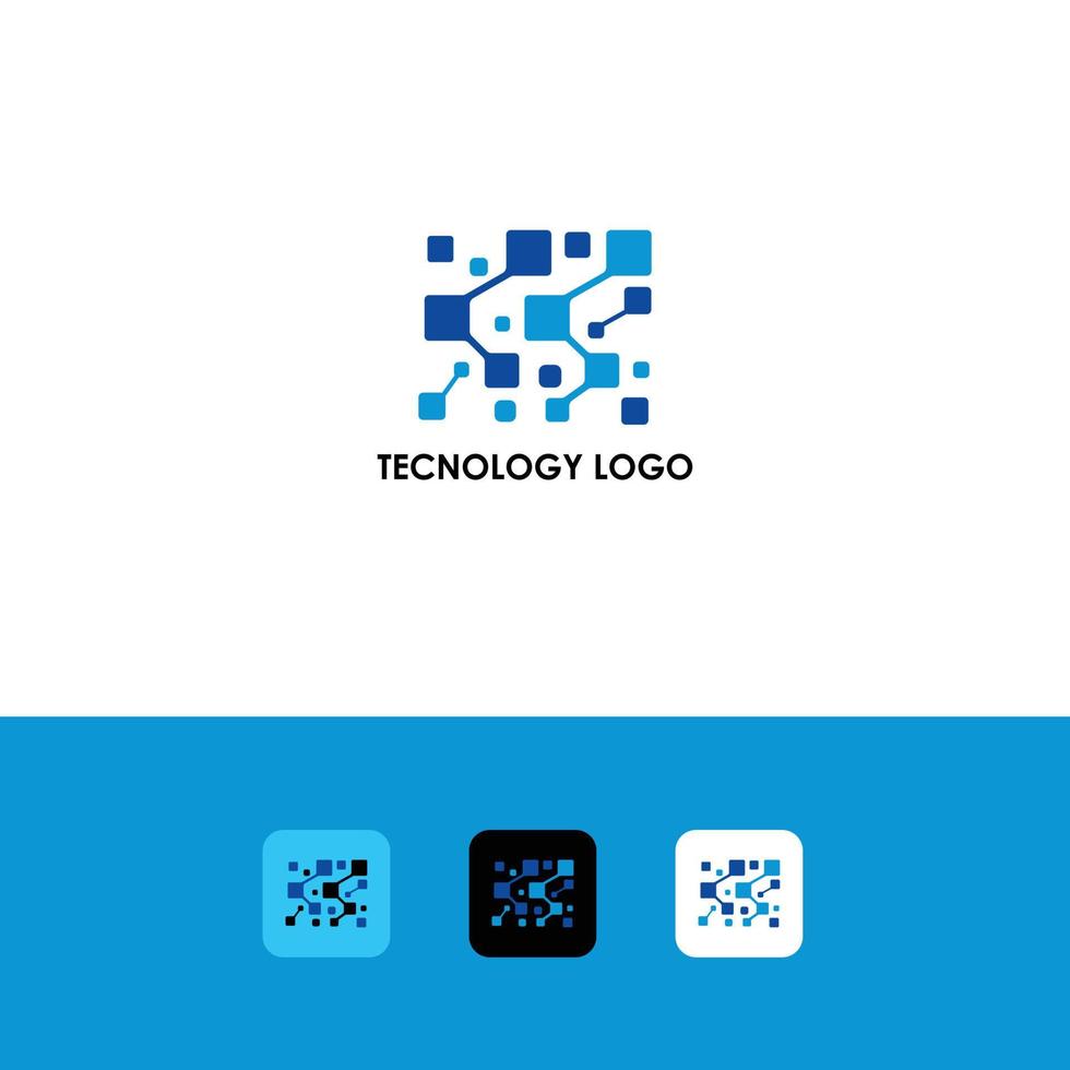 tecnologia logo design vettore