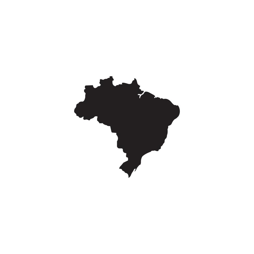 brasile carta geografica vettore icona