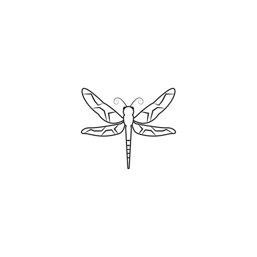 libellula icona vettore illustrazione modello design.