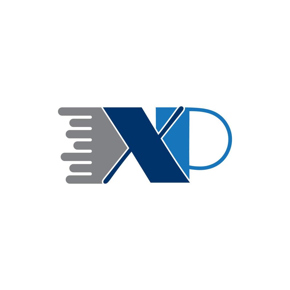 logo della lettera xp vettore