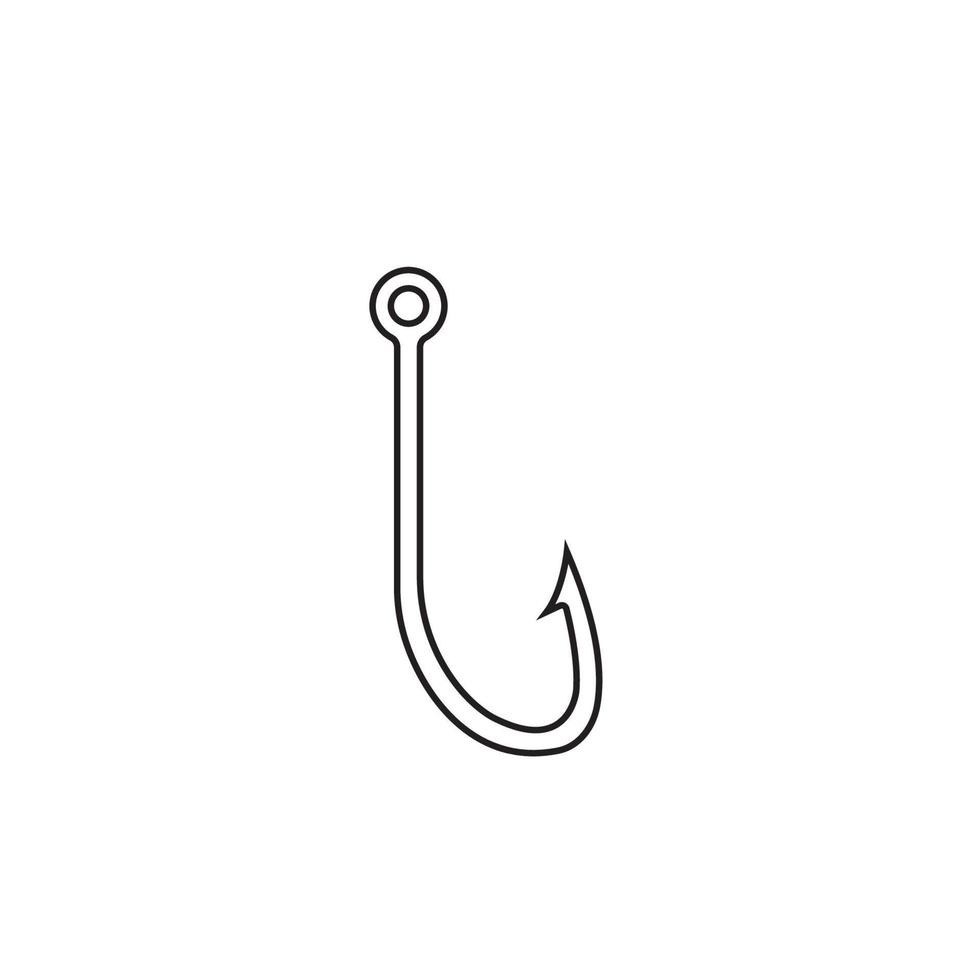 logo del gancio di pesca vettore