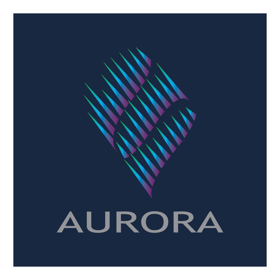 aurora logo design icona illustrazione vettore modello