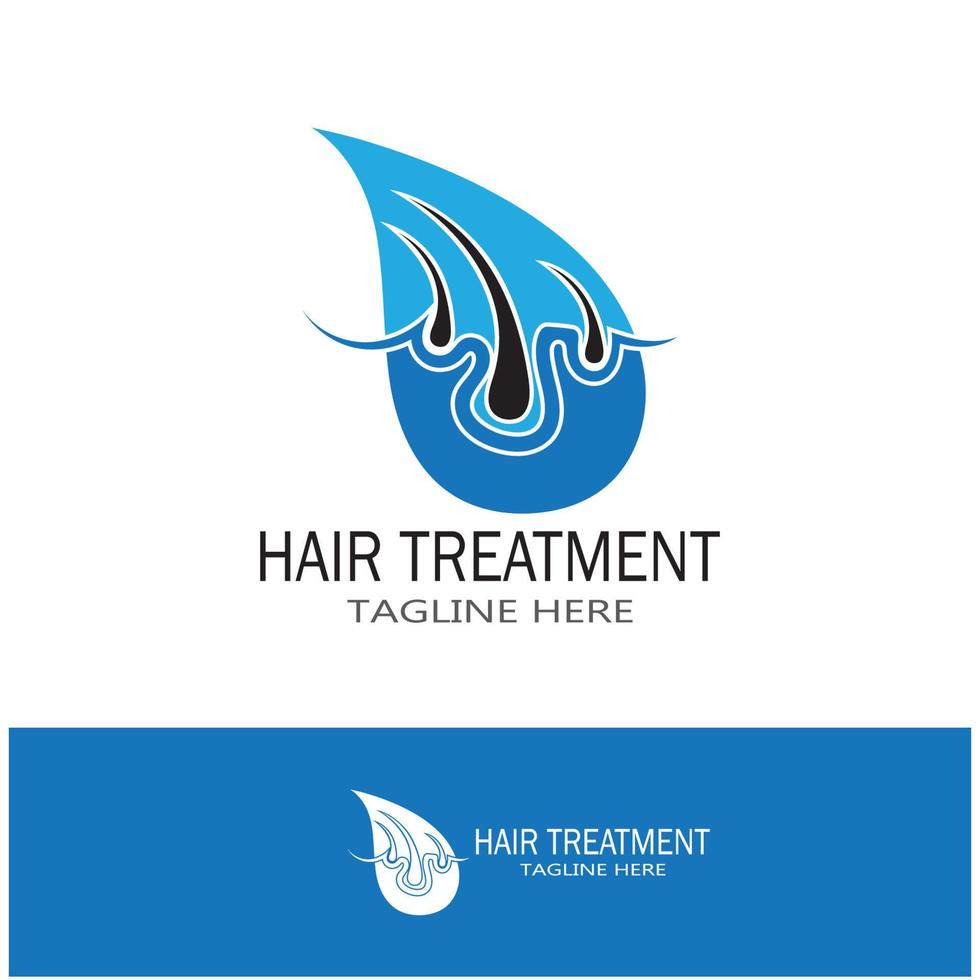 capelli trattamento logo capelli trapianto logo vettore Immagine design illustrazione