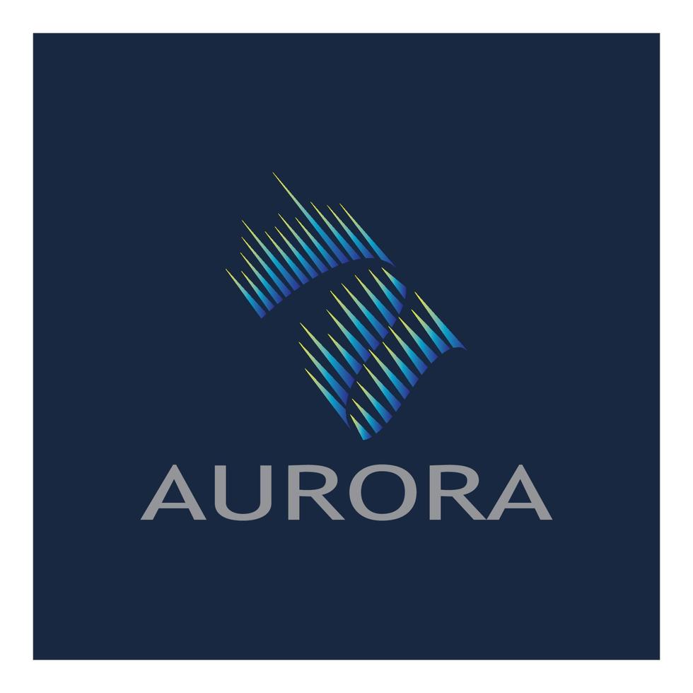 aurora logo design icona illustrazione vettore modello