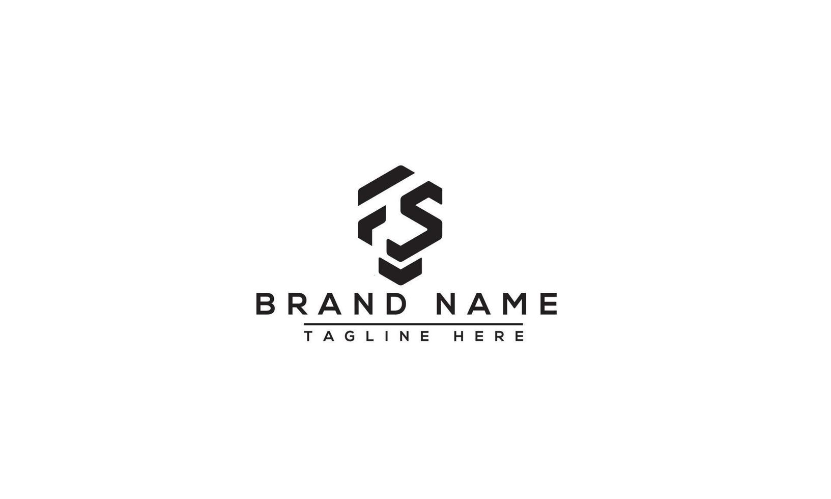 elemento di branding grafico vettoriale del modello di progettazione del logo fs.