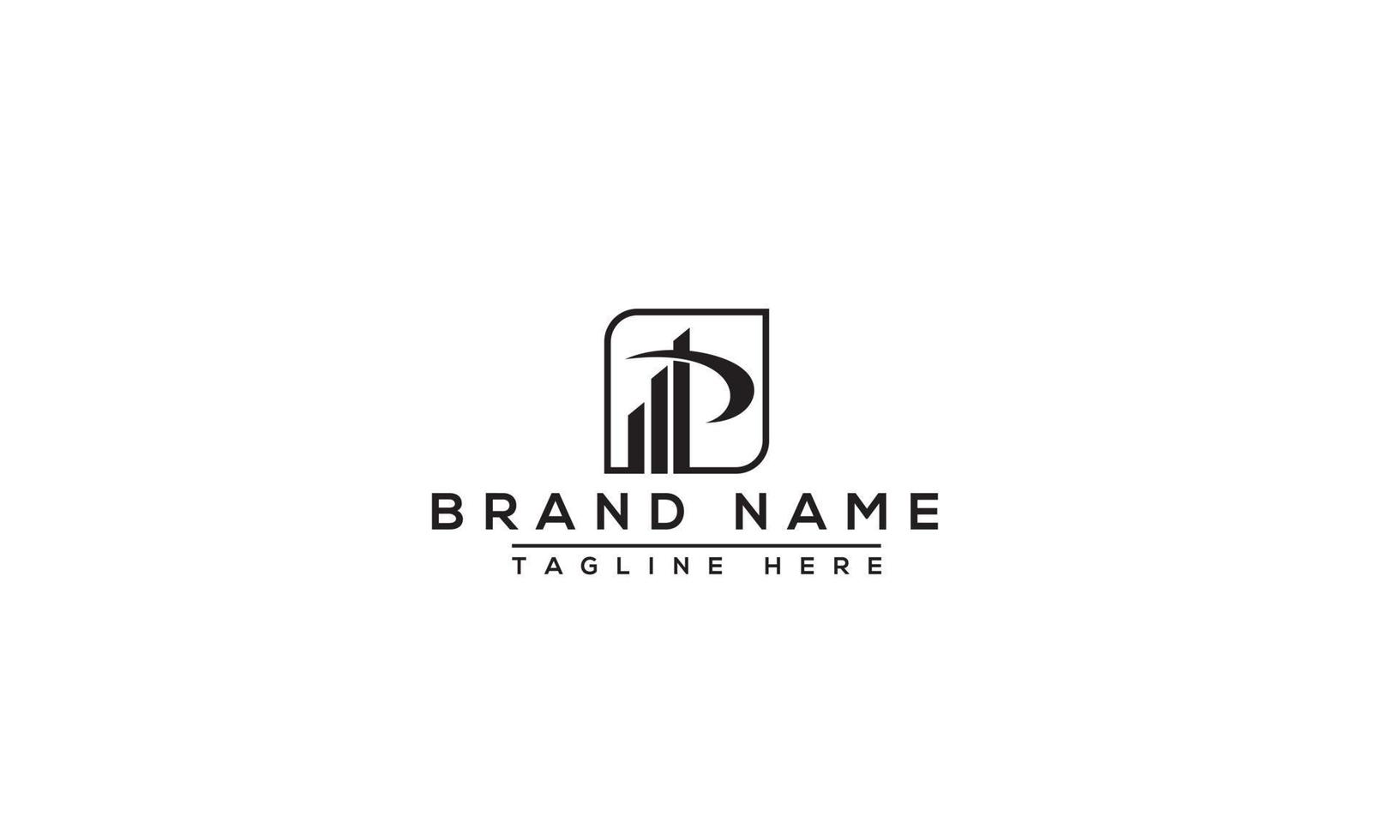 p logo design template elemento di branding grafico vettoriale. vettore