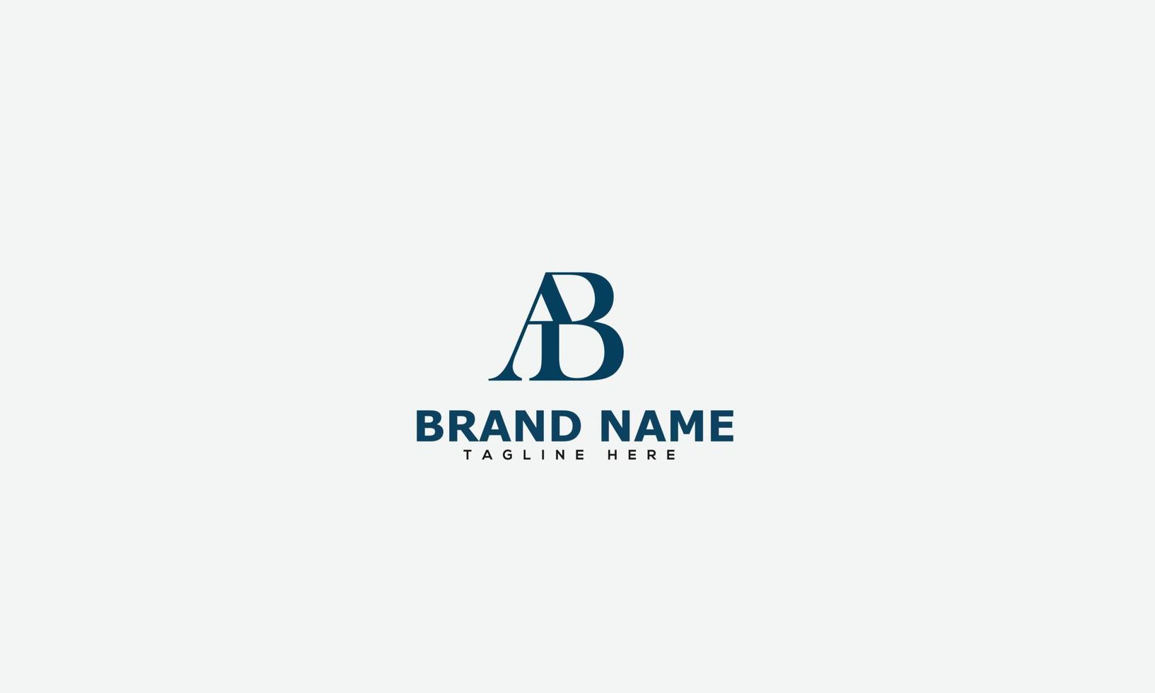 ab logo design template elemento di branding grafico vettoriale. vettore