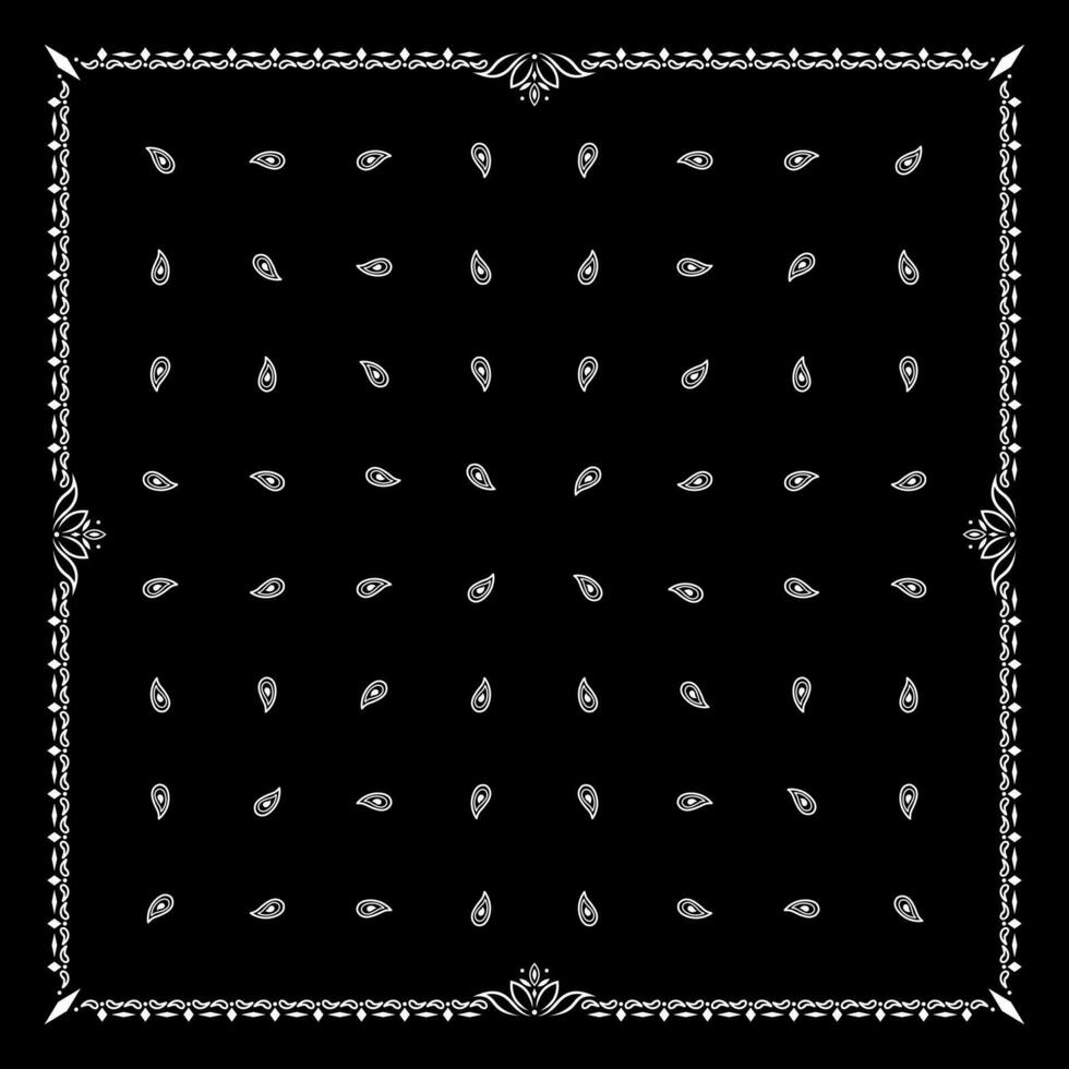 semplicemente bandana decorato con bianca geometrico ornamento Linee quello può essere applicato per tessuti di vario colori vettore