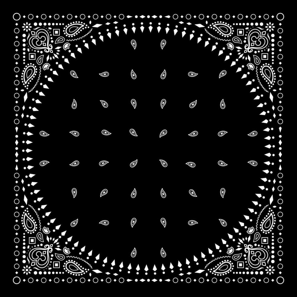 semplicemente bandana decorato con bianca geometrico ornamento Linee quello può essere applicato per tessuti di vario colori vettore