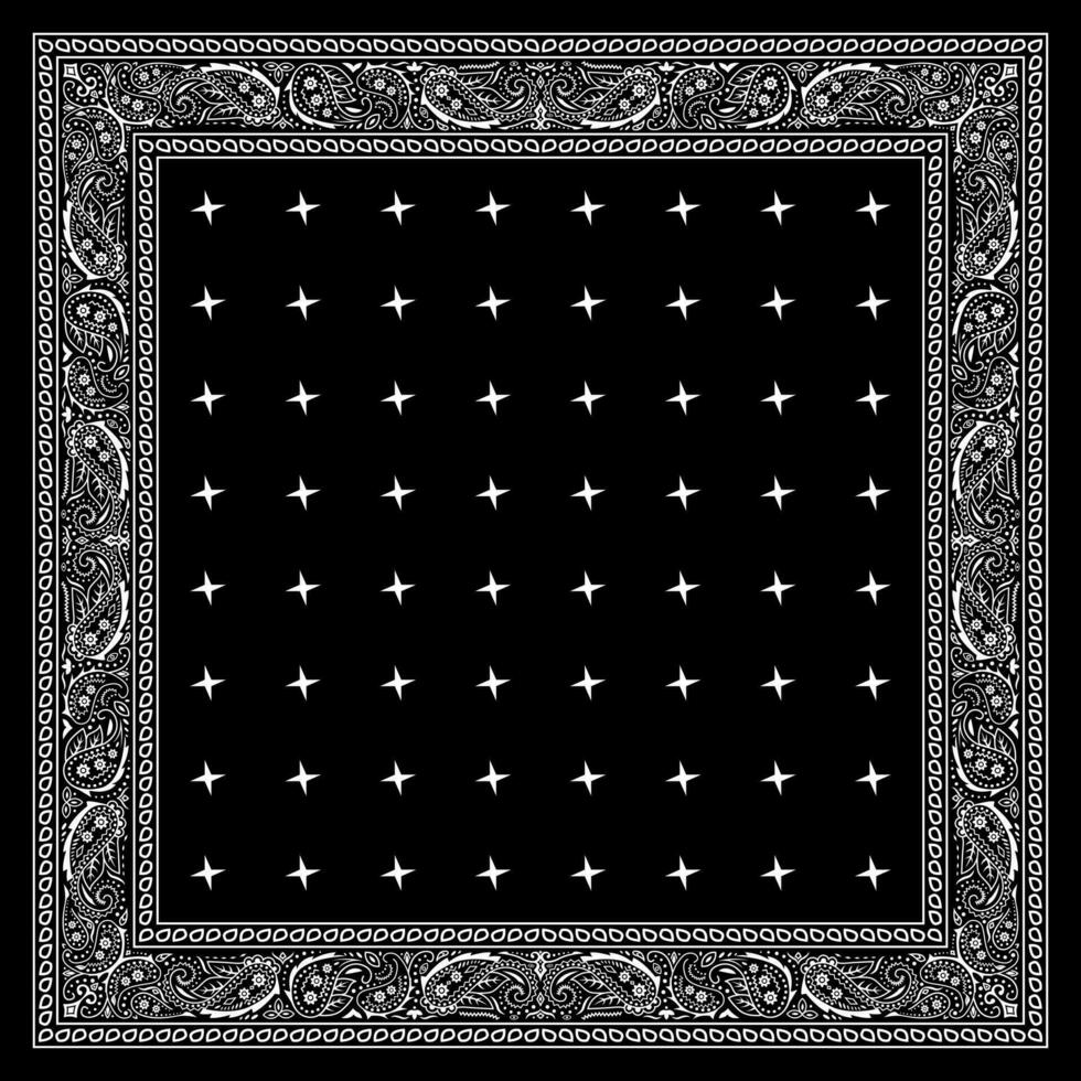 semplicemente bandana decorato con bianca geometrico ornamento Linee quello può essere applicato per tessuti di vario colori vettore