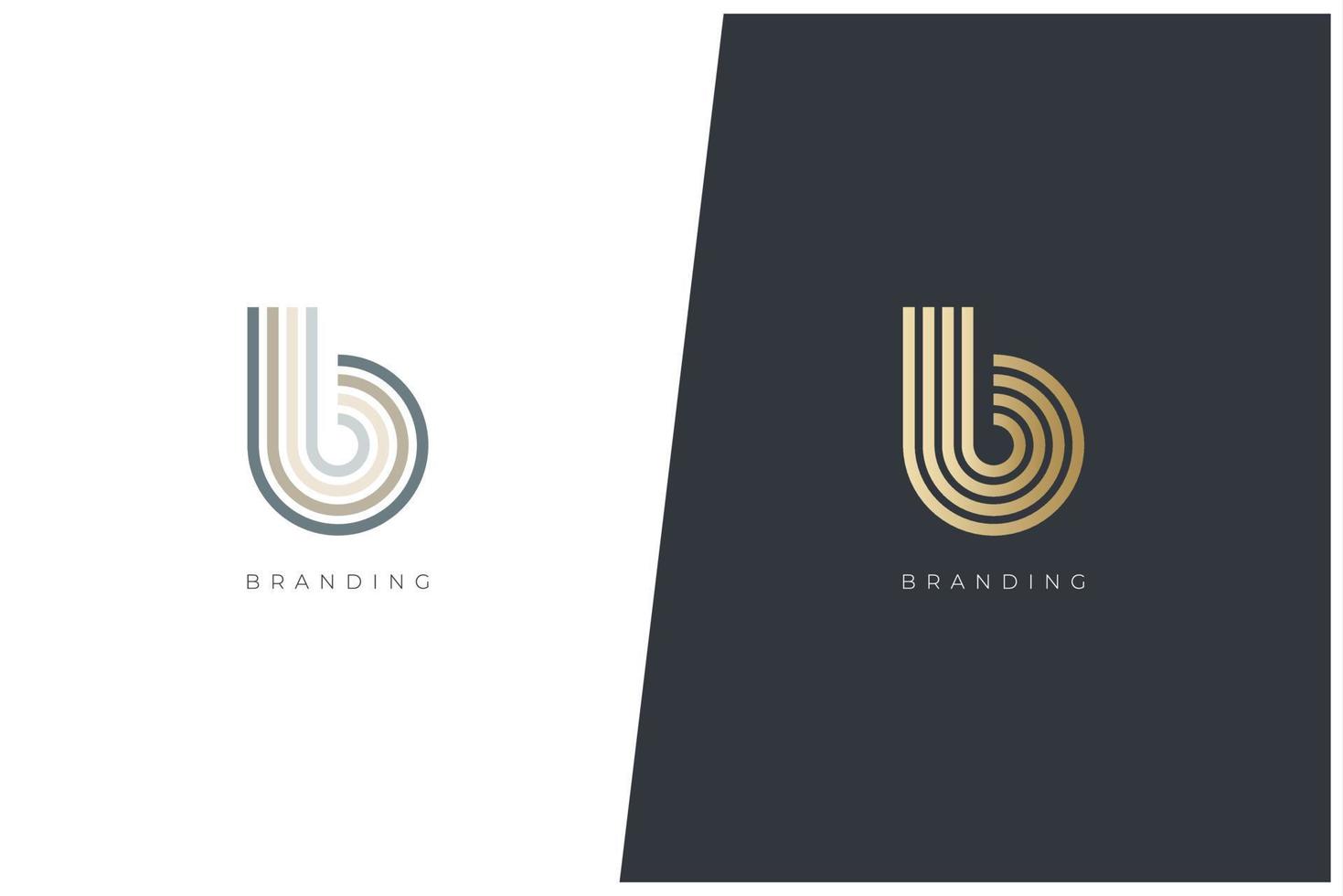 B lettera logo vettore concetto icona marchio. universale B logotipo marca
