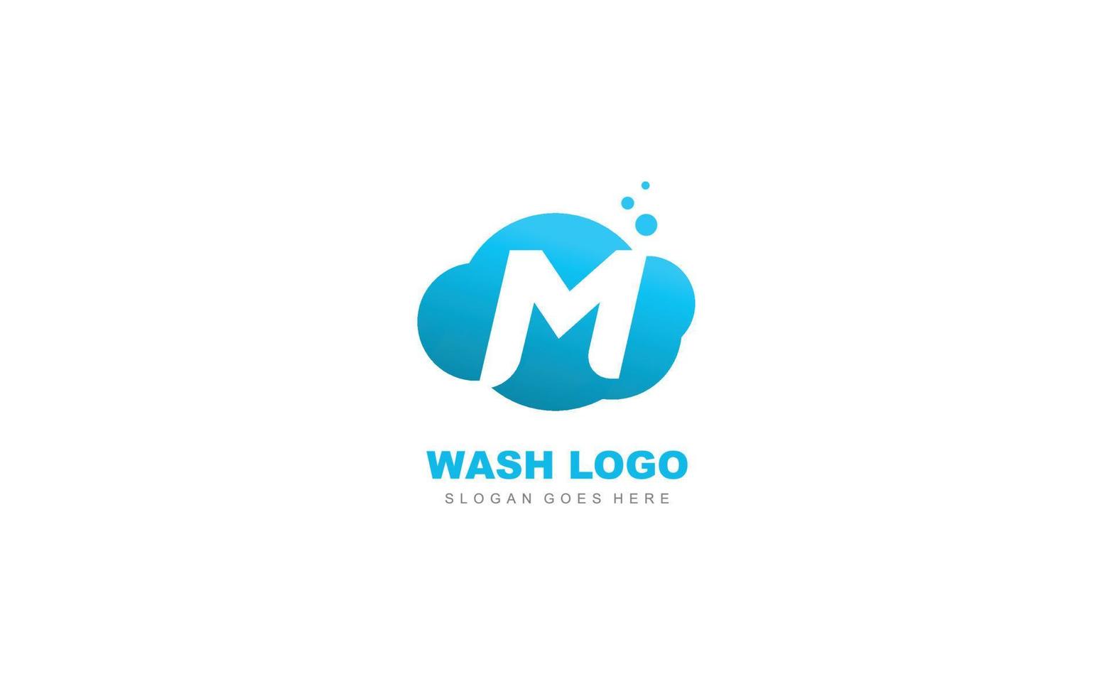 m logo nube per il branding azienda. lettera modello vettore illustrazione per il tuo marca.