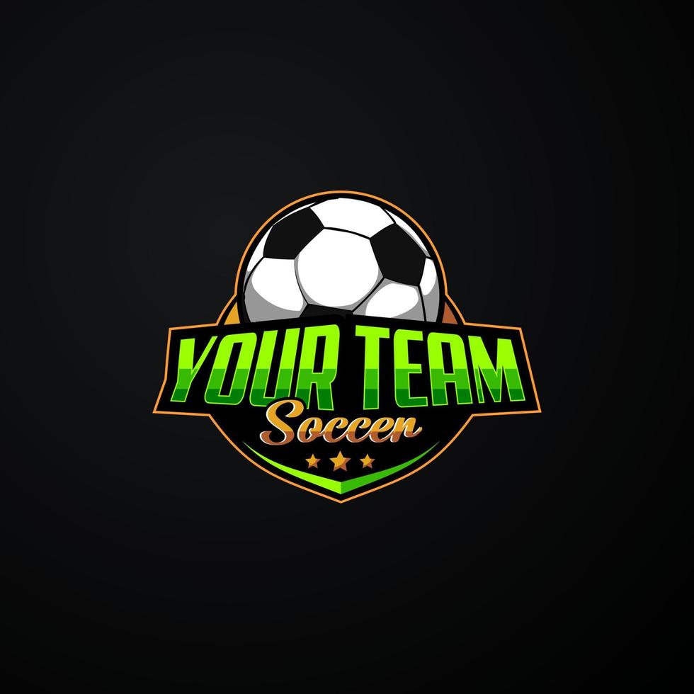calcio squadra logo design. calcio logo vettore