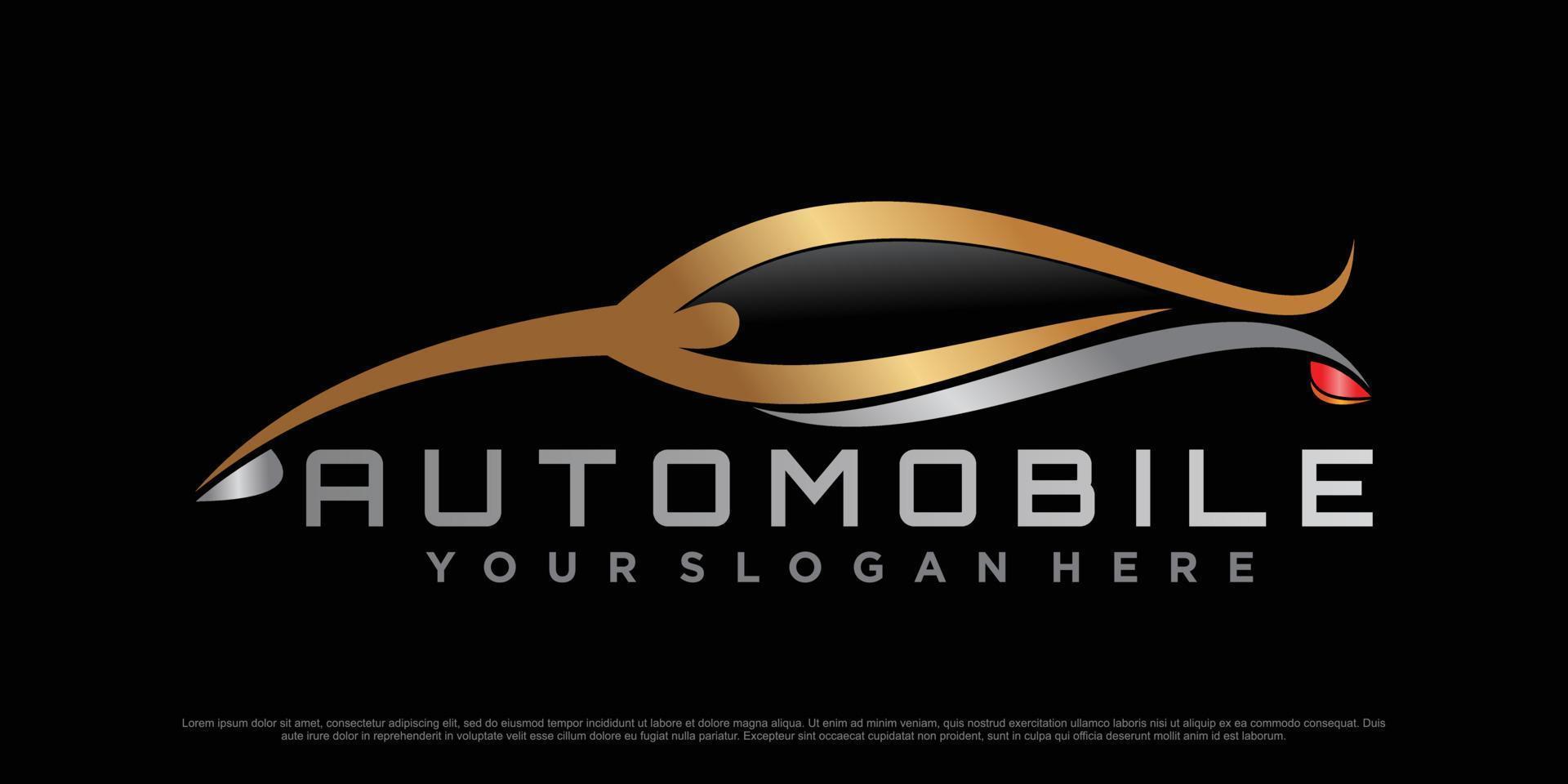 auto logo design con gli sport auto icona e moderno concetto premio vettore