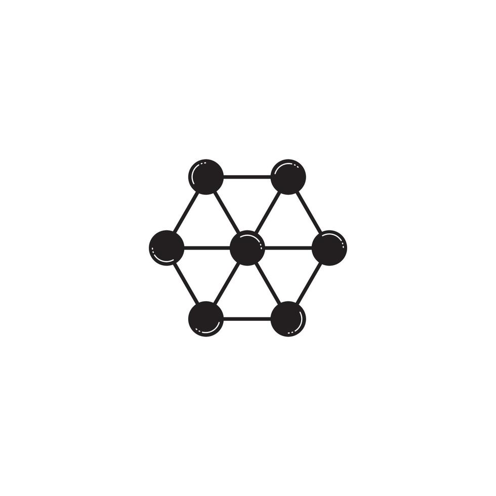 molecola icona vettore illustrazione simbolo design