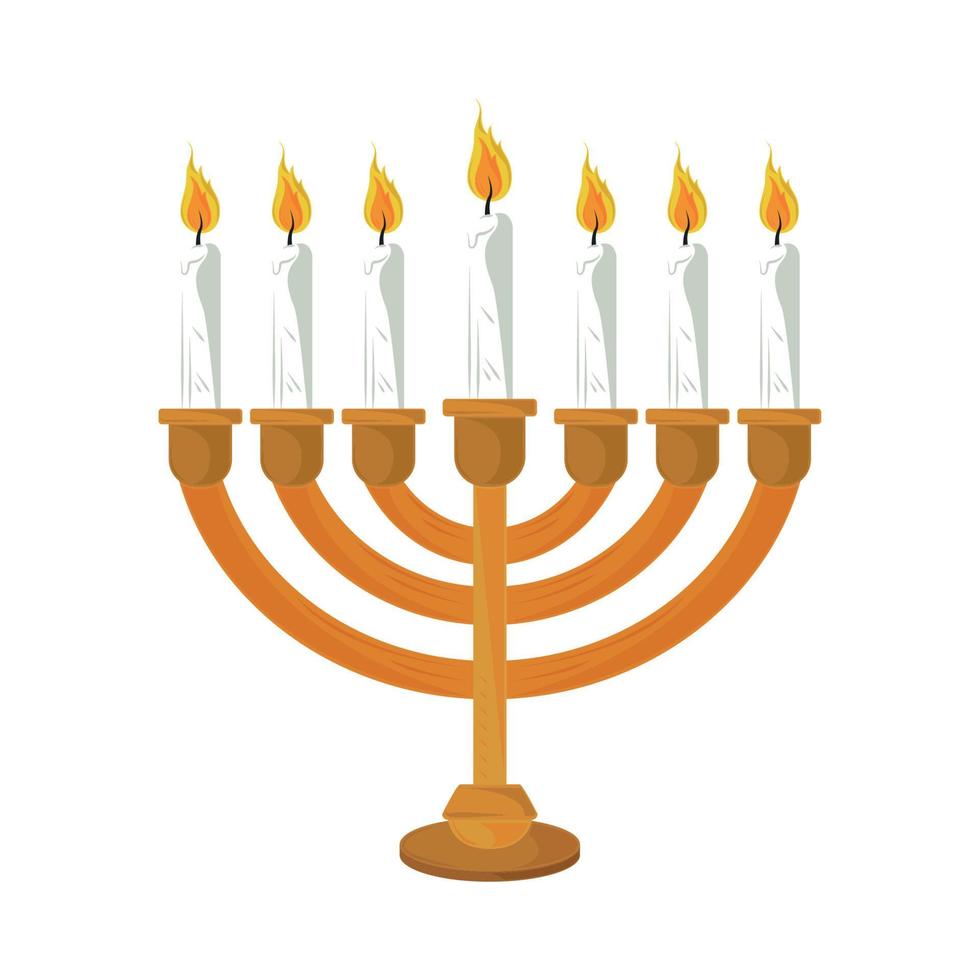 ebraico lampadario menorah vettore