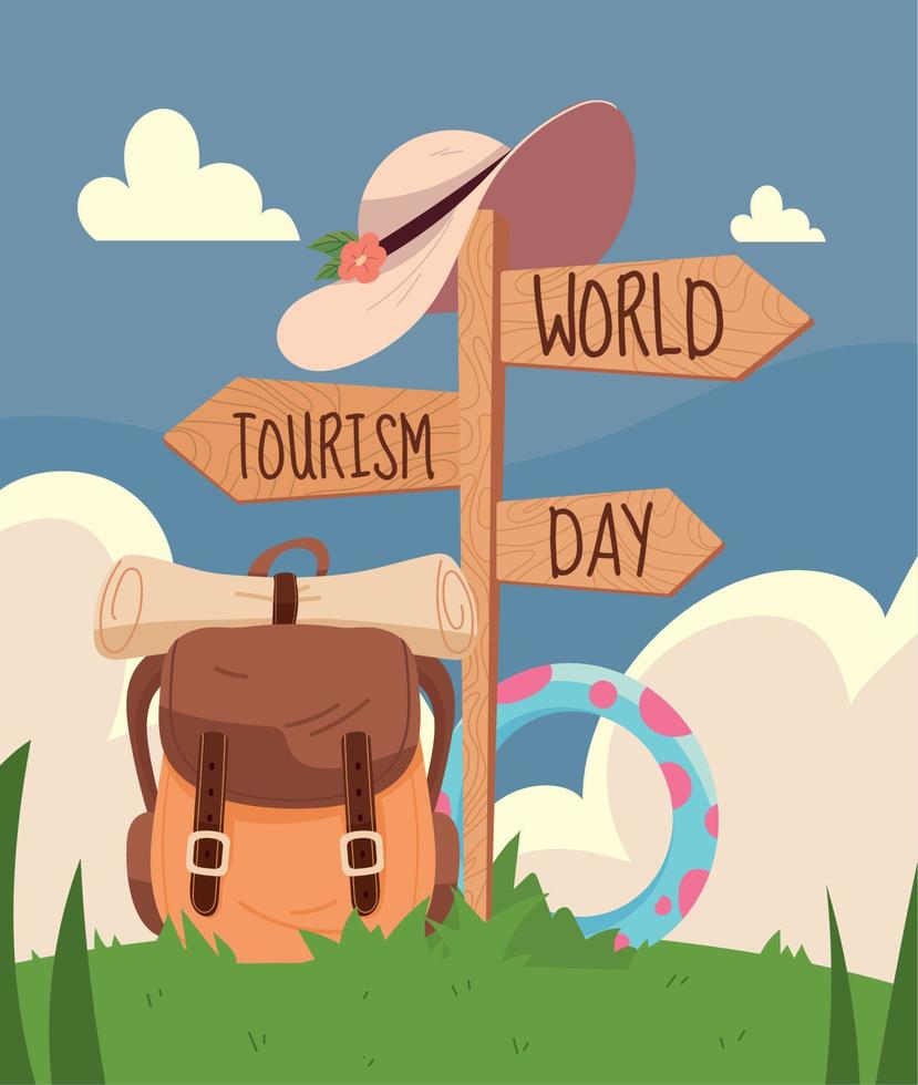 mondo turismo giorno, desing vettore