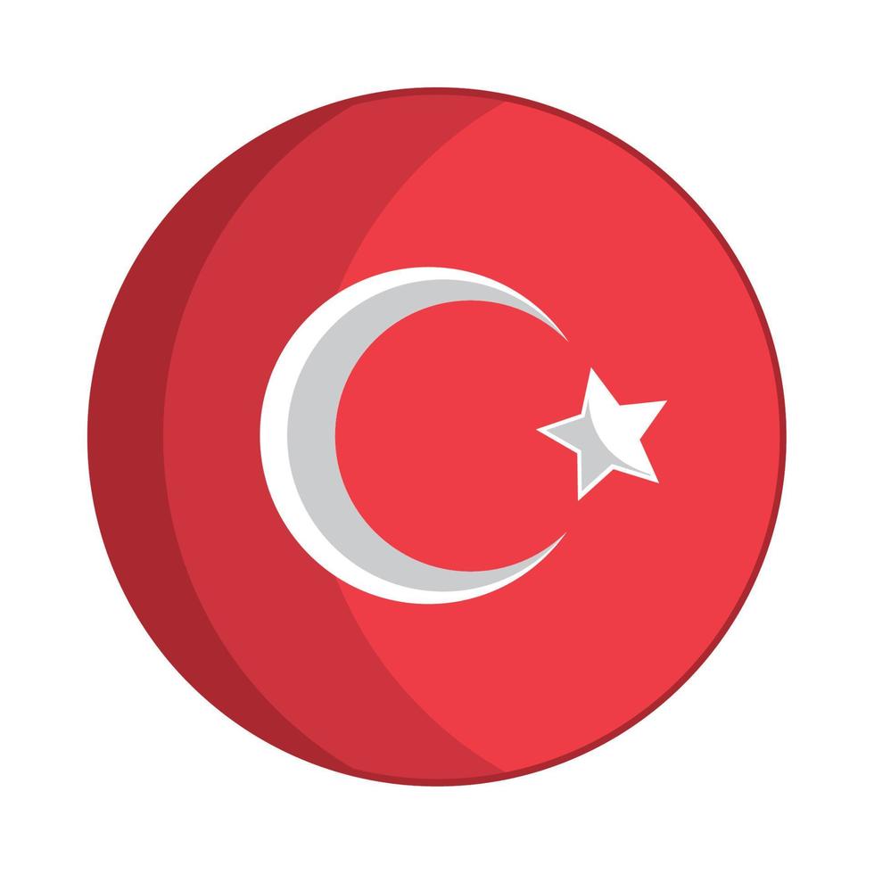 il giro Turco bandiera vettore