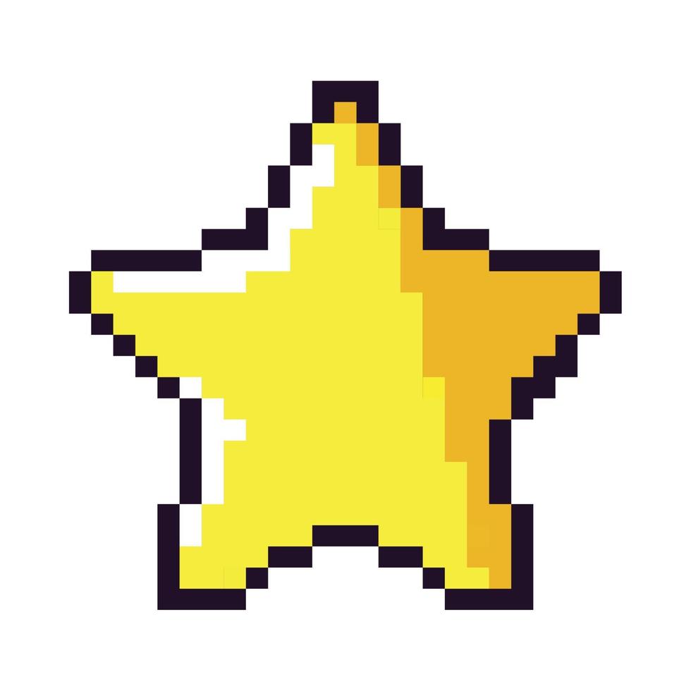 stella pixel arte vettore