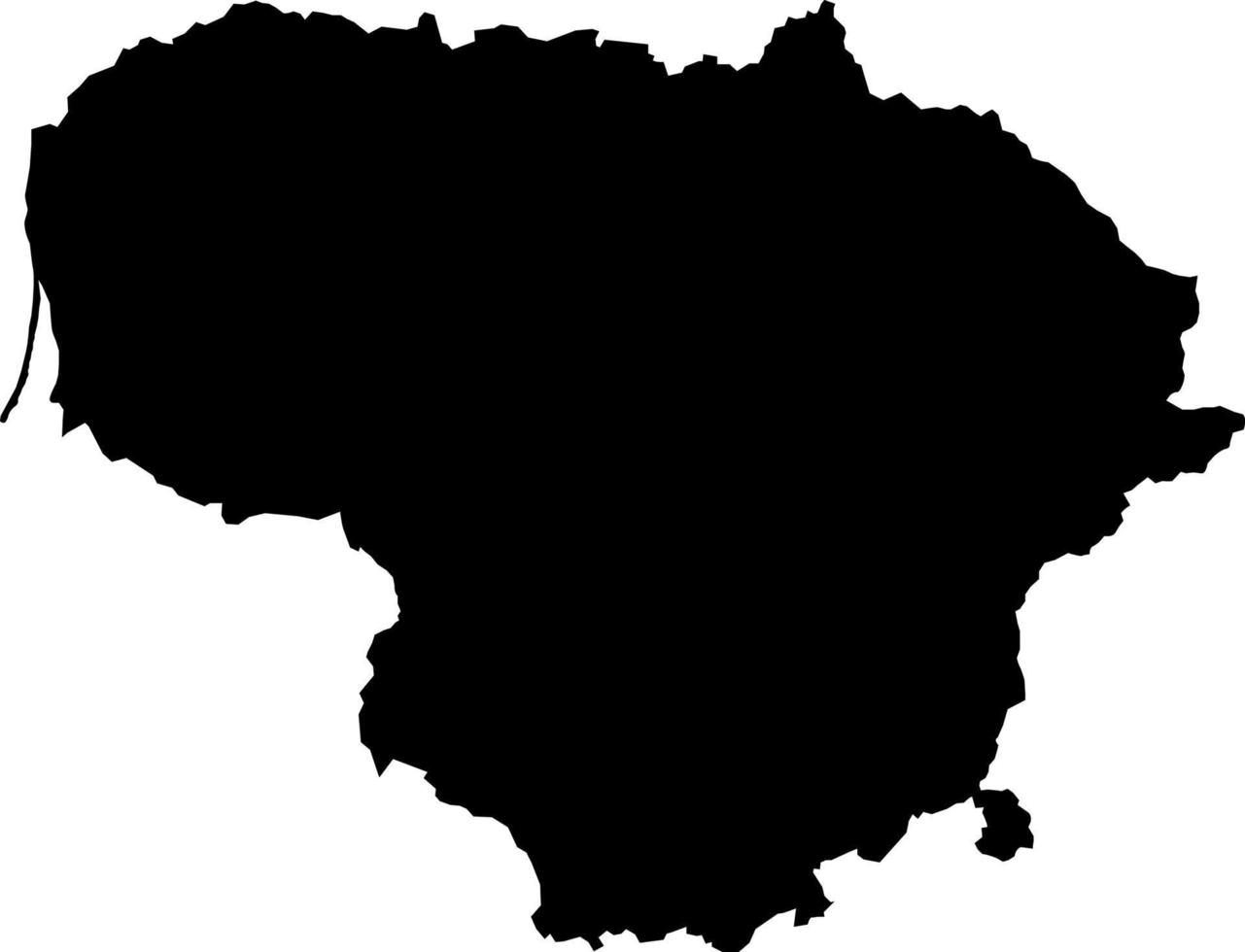 Lituania carta geografica vettore mappa.mano disegnato minimalismo stile.
