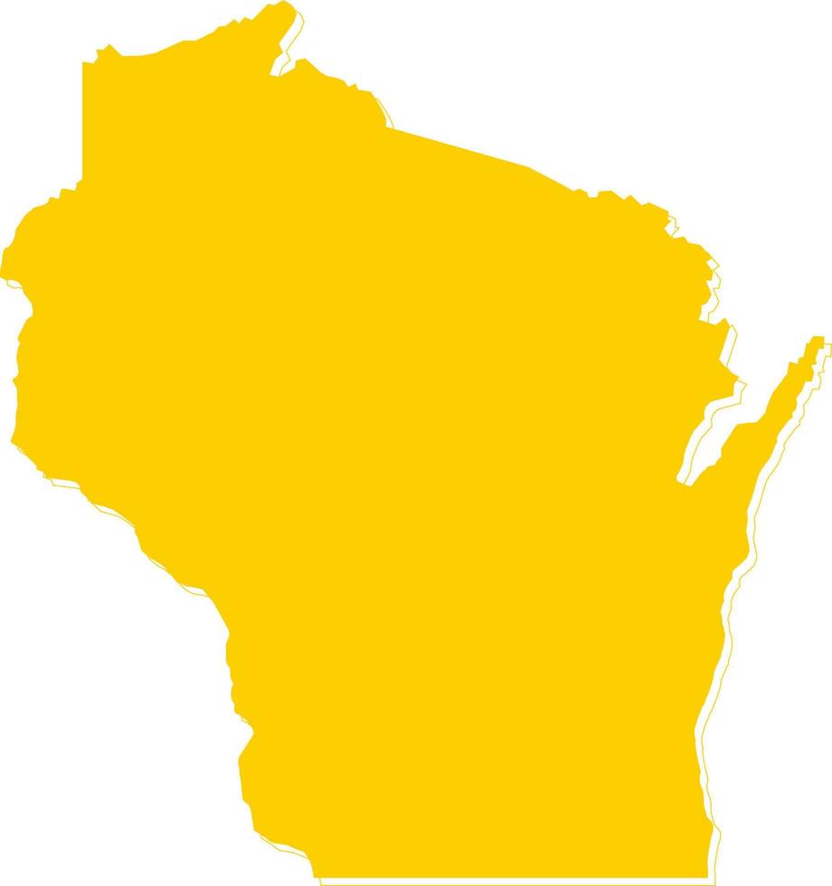 America Wisconsin vettore mappa.mano disegnato minimalismo stile.