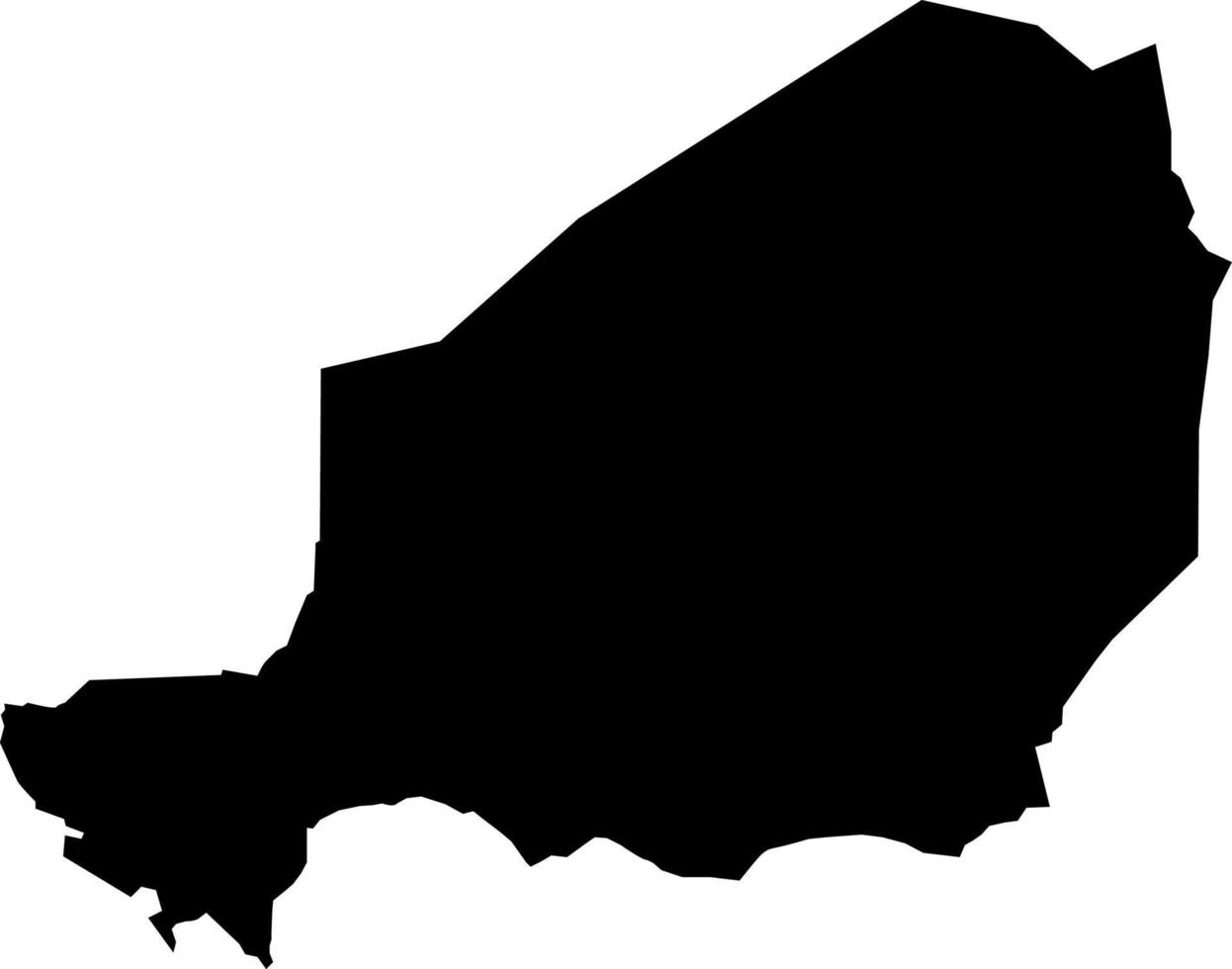 Africa Niger carta geografica vettore mappa.mano disegnato minimalismo stile.