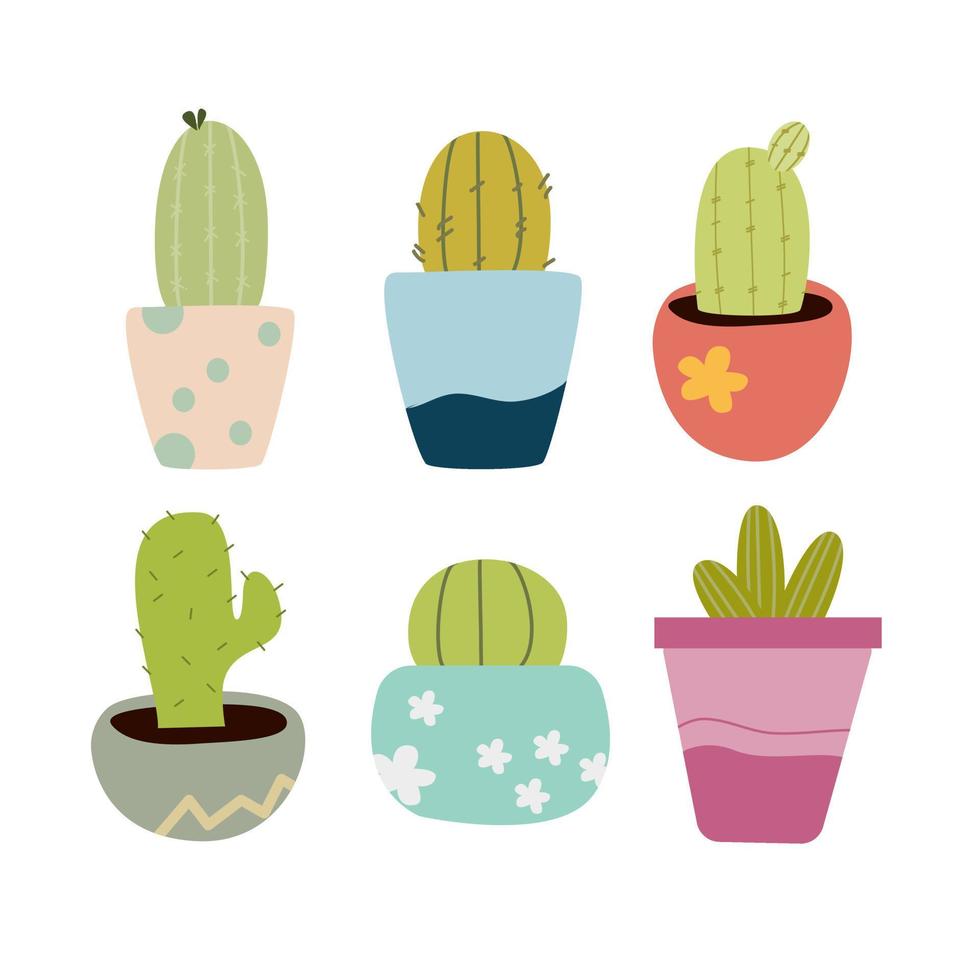 carino cactus elemento vettore