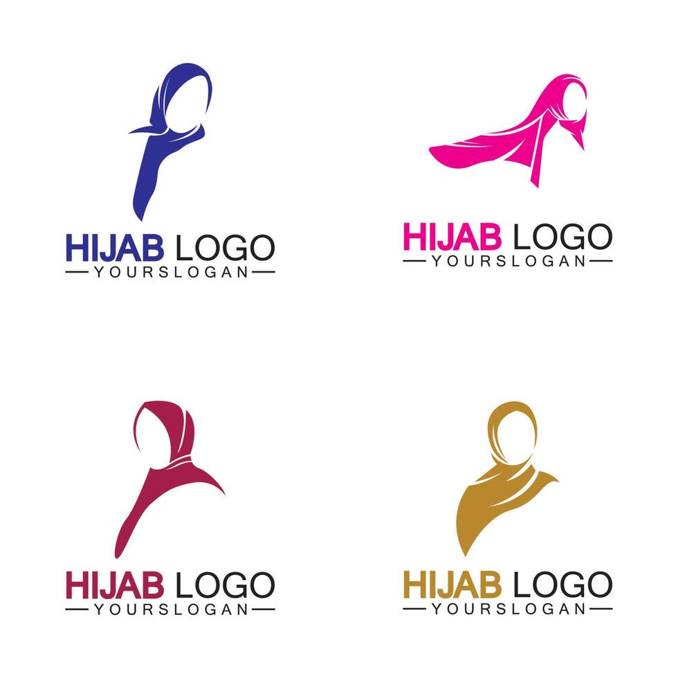 modello vettoriale di design del logo hijab