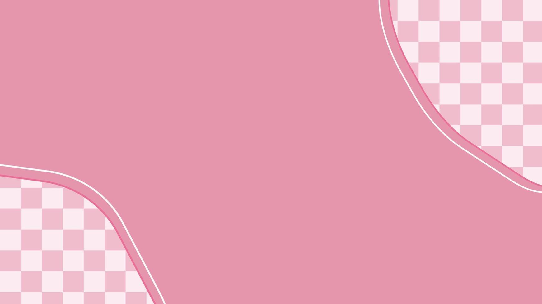 estetico minimo carino rosa con il giro dama, scacchiera decorazione fondale illustrazione, Perfetto per sfondo, sfondo, cartolina, sfondo, bandiera vettore