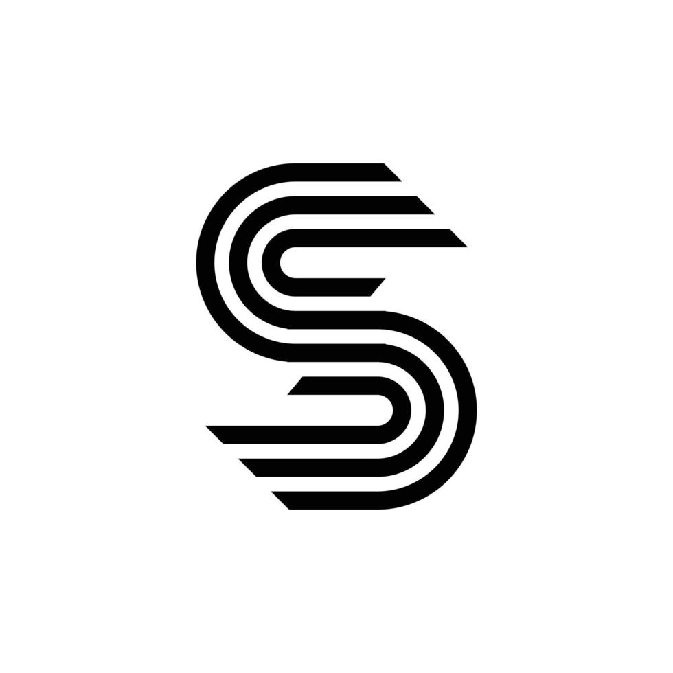 design moderno del logo del monogramma della lettera s vettore