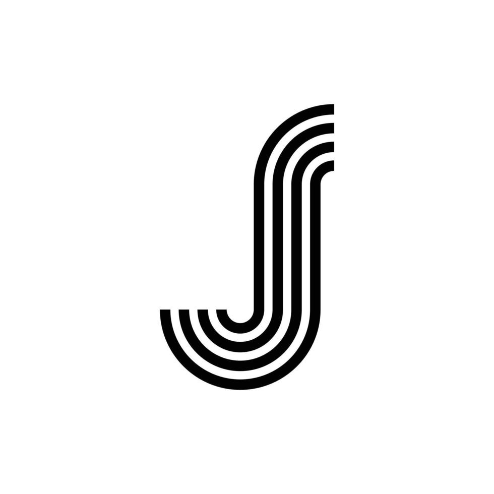 moderno lettera j monogramma logo design vettore