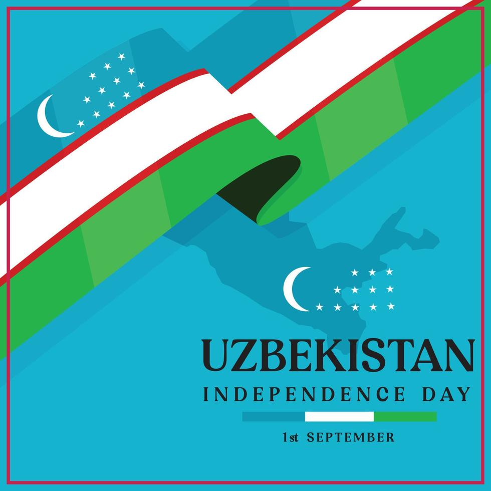 Uzbekistan indipendenza giorno 1 ° settembre vettore