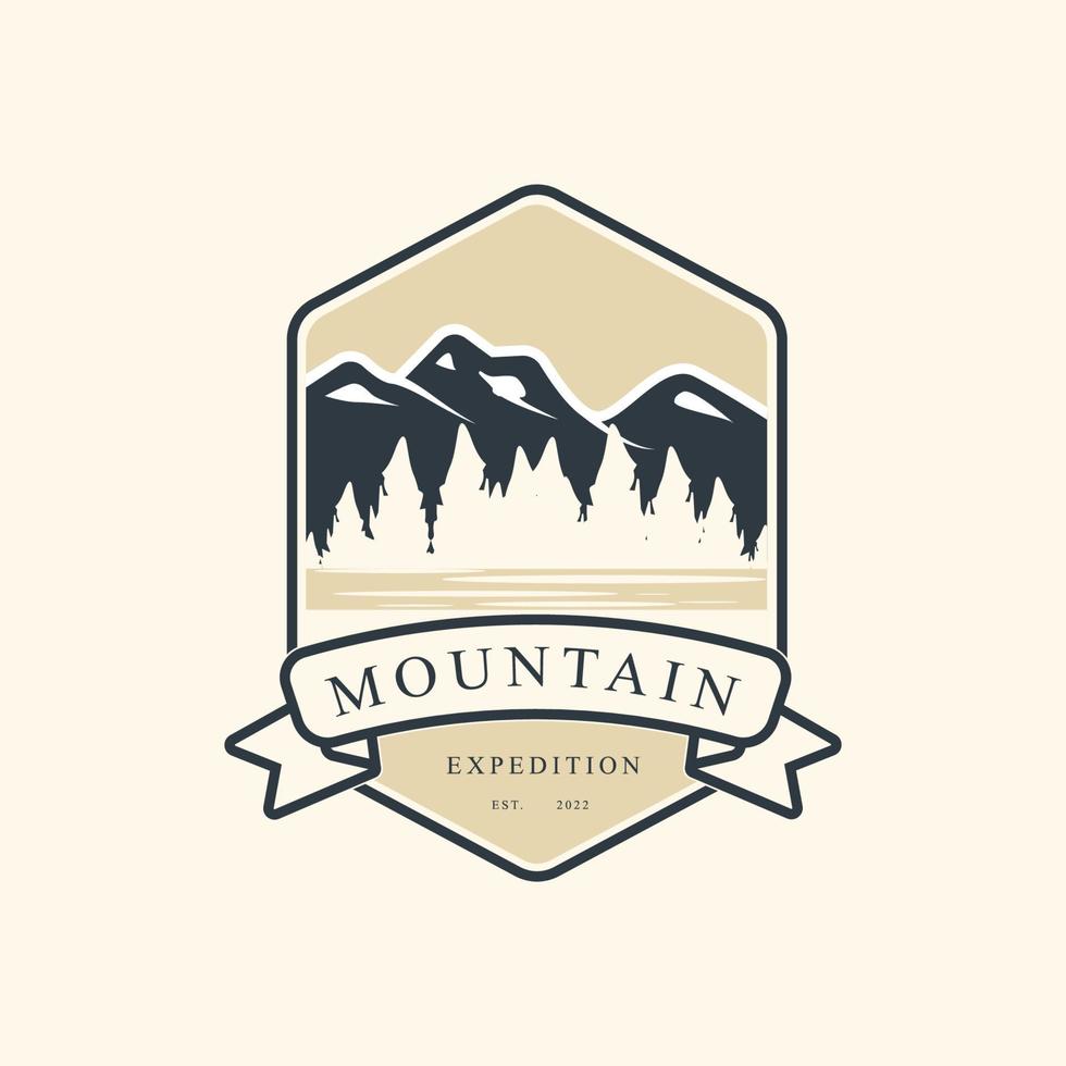 all'aperto montagna avventura logo grafico design icona moderno Vintage ▾ vettore illustrazione