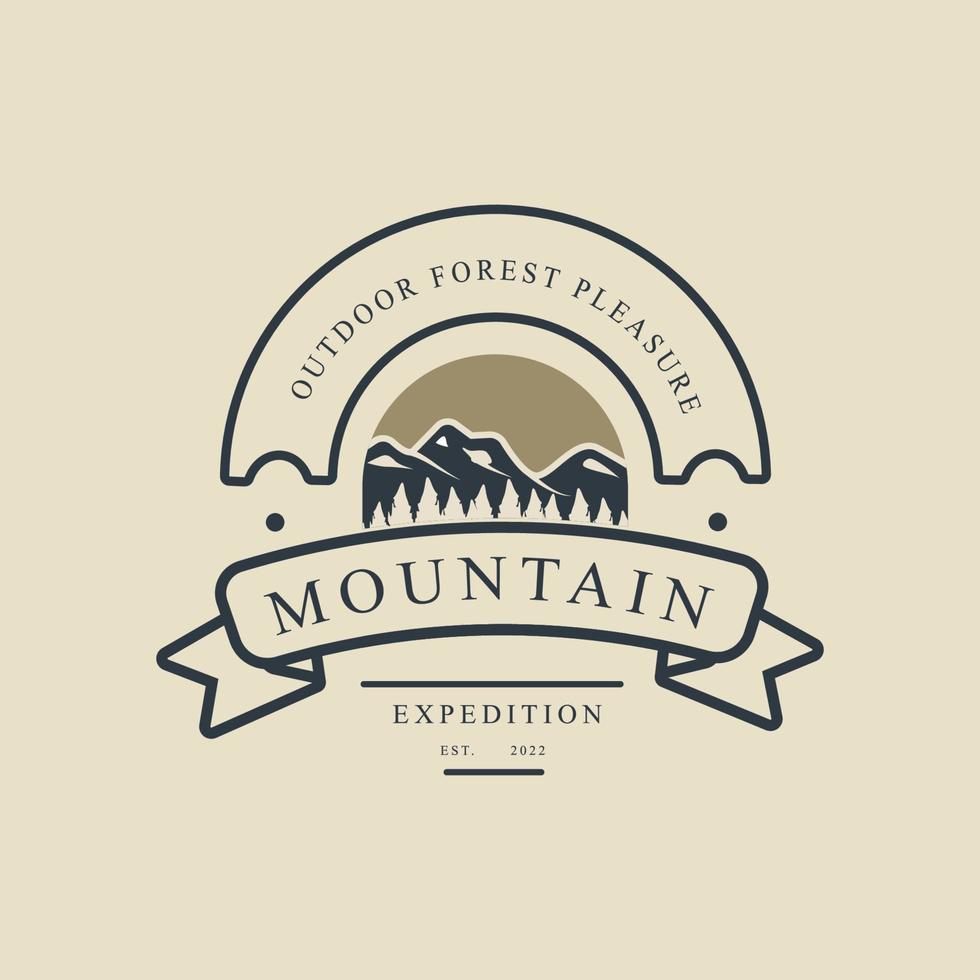 all'aperto montagna avventura logo grafico design icona moderno Vintage ▾ vettore illustrazione