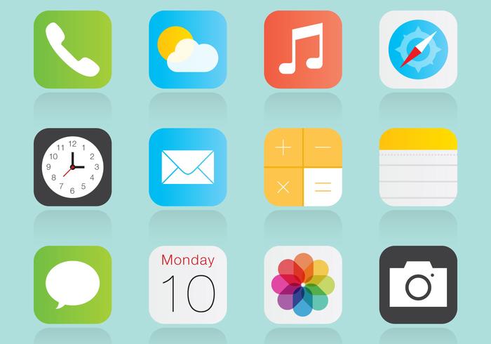 ios icone vettoriali