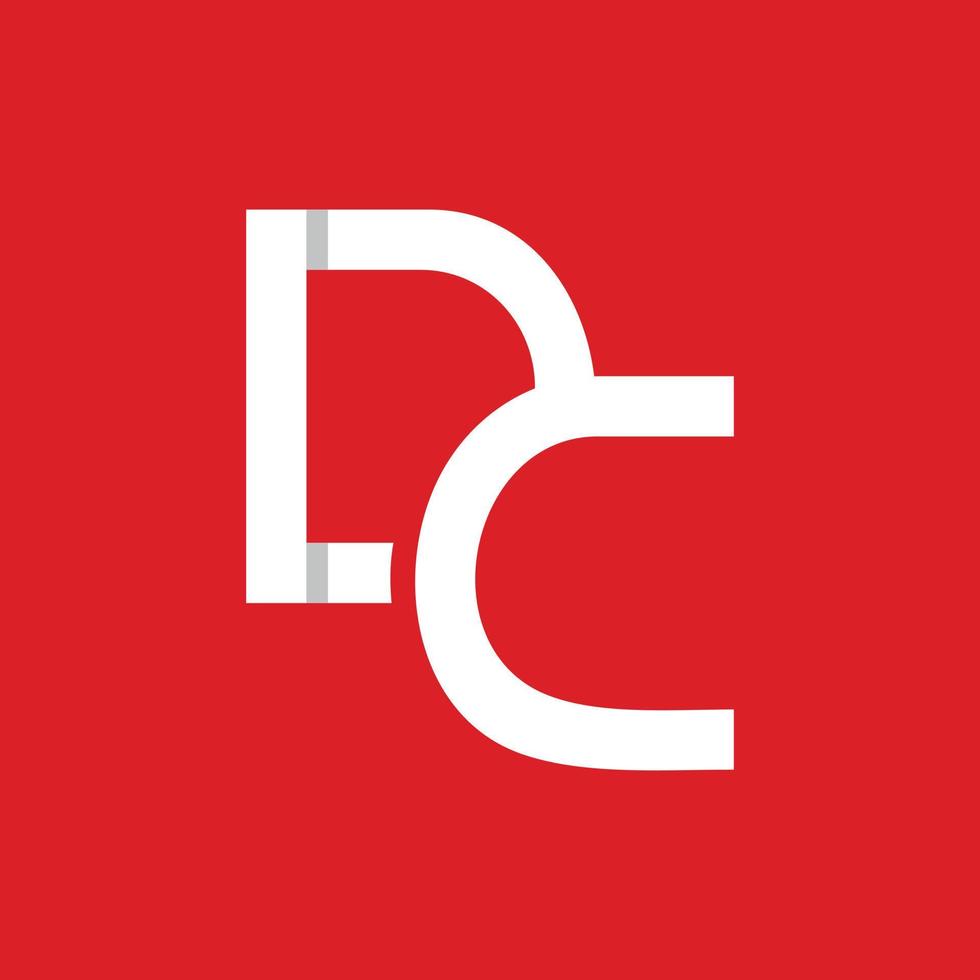 lettera dc monogramma attività commerciale logo vettore