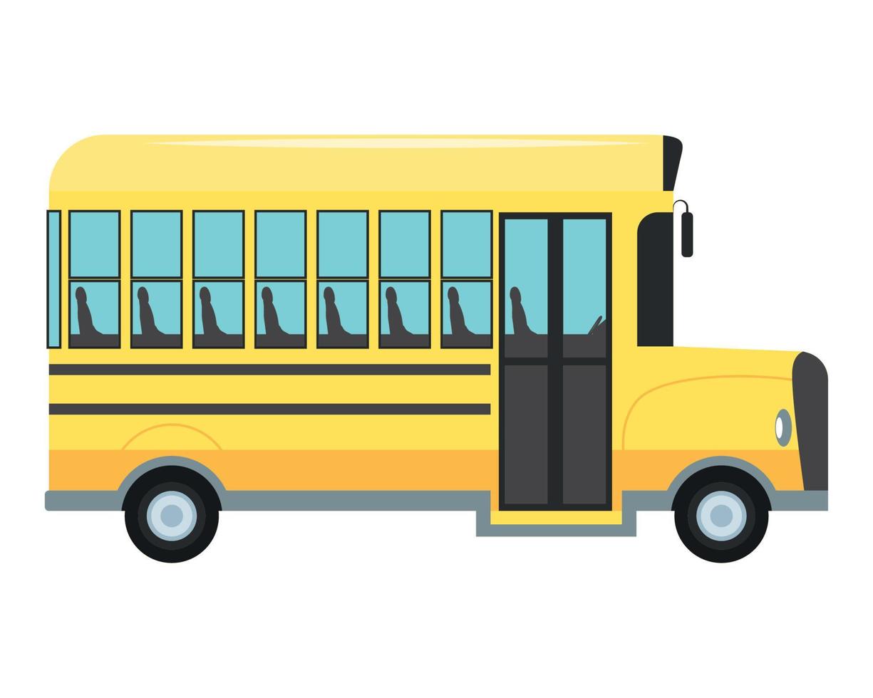 scuola autobus lato Visualizza vettore