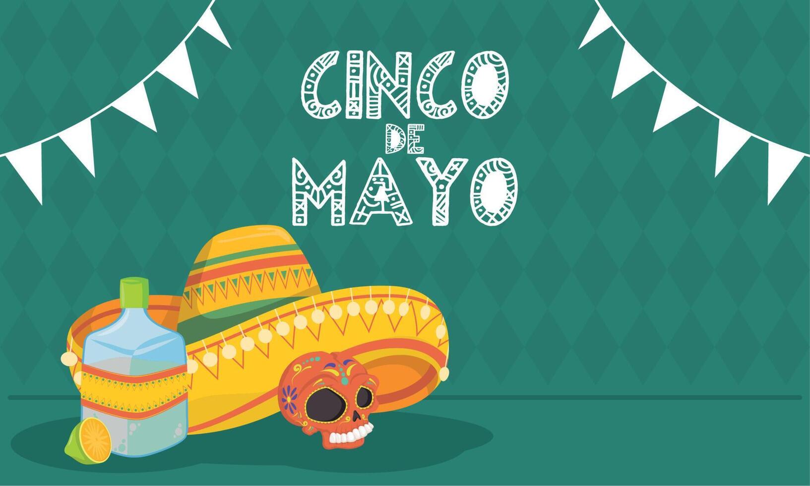 festa cinco de mayo vettore